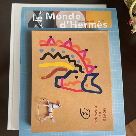 Hermes Vibrant Art Coffee Table Book in Orange and Blue - Picture 3 of 17